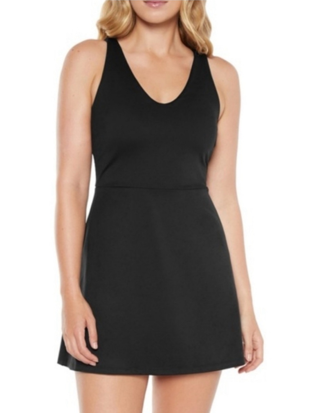 GAPFIT NWT Women’s Active Black Tank Dress with Built-In Shorts Size L